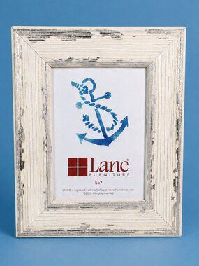 Lane Furniture 8 x 10 Picture Frame Weathered Look White Room Decor Keepsakes